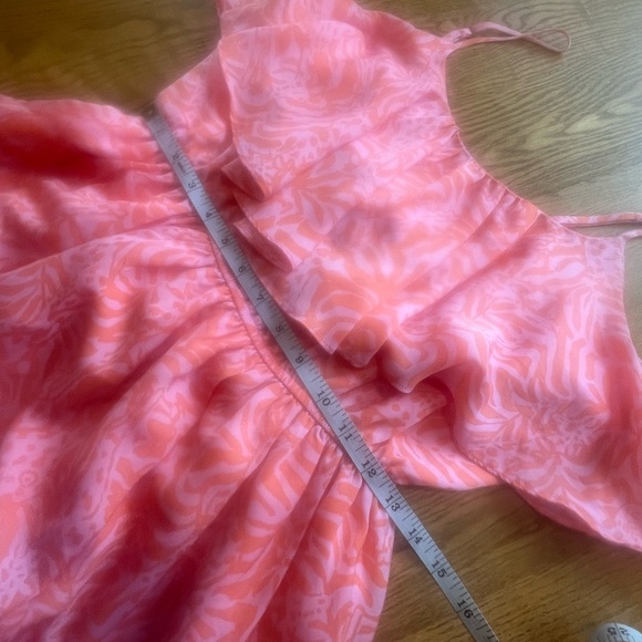 Lilly Pulitzer Target Pink Jungle Orange Giraffe Flounce Dress Women's Size M - Picture 6 of 8